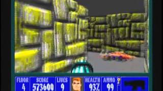 Wolfenstein 3D (100%) Walkthrough (E2M4)