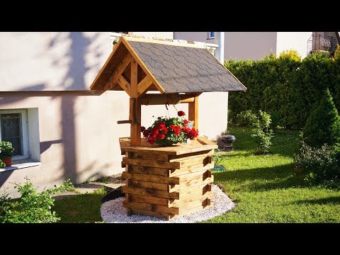 Making Wooden Well for garden Making Wooden Well for garden