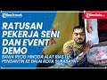 Ratusan Pekerja Seni Geruduk Balai Kota Surabaya Bawa Alat Rias Pengantin Hingga Sound System