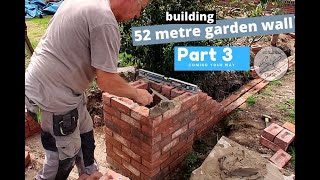 Bricklaying a 52 metre garden wall: part 3