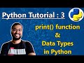 Python Tutorial 3 - print() function and data types in python