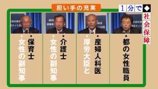 【3分動画版】「東京都知事選」候補者の政策比較（3）「少子高齢化」編