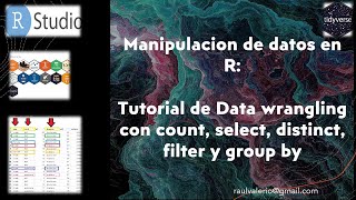 Tutorial Manipulacion de datos con R: Count Distinct Filter Group by | Estadistica | Data wrangling