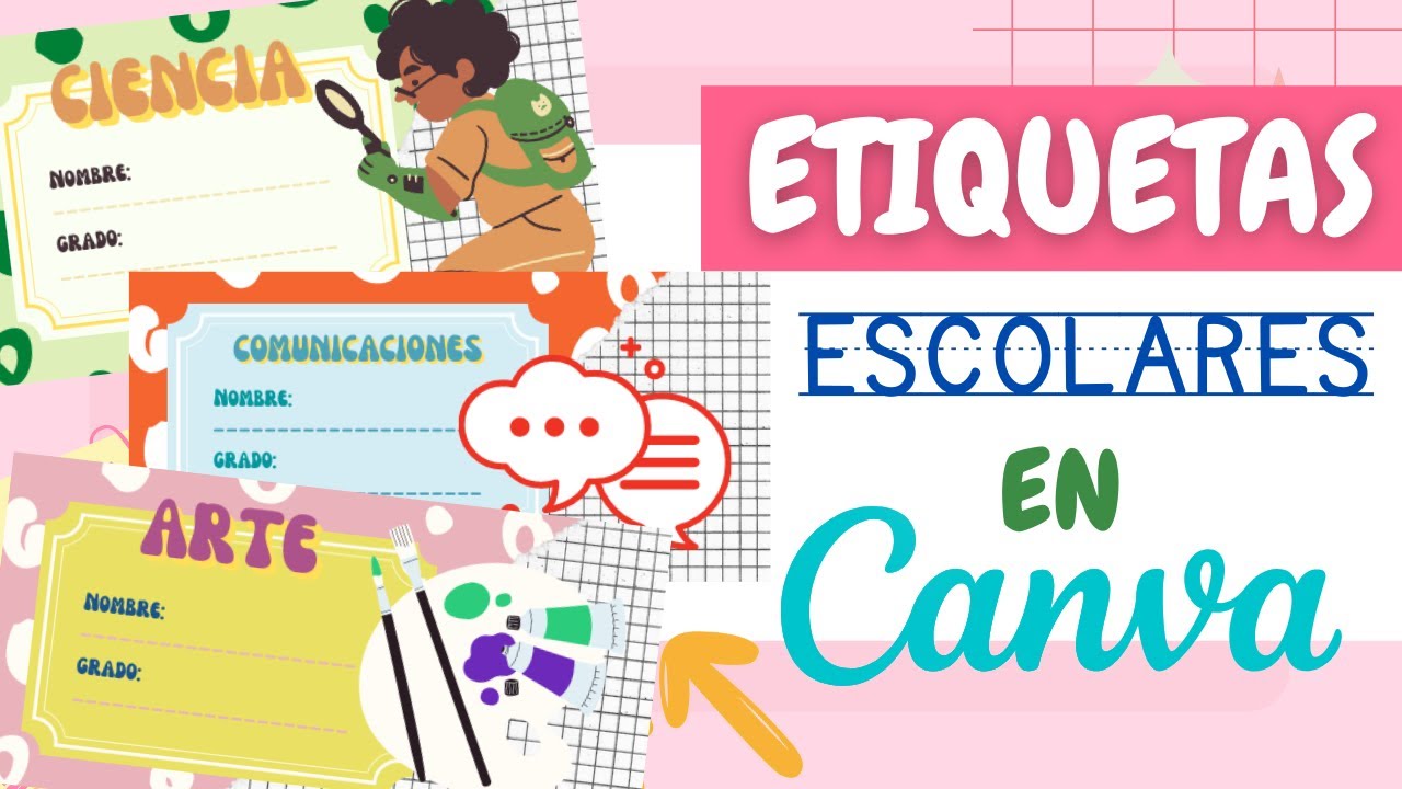 ¿Cómo Hacer ETIQUETAS ESCOLARES PERSONALIZADAS En CANVA? - Tutorial ...