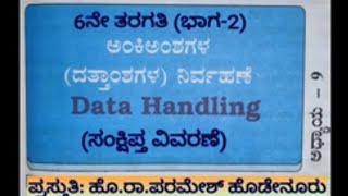 6ನೇ|ಗಣಿತ|ಅಂಕಿ ಅಂಶಗಳ(ದತ್ತಾಂಶಗಳ)ನಿರ್ವಹಣೆ|by HRP