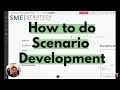 What is the scenario planning process in a strategic plan? // How to do scenario development