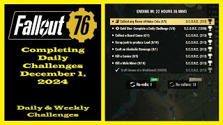 Completing Daily Challenges For December 1, 2024 - Fallout 76 Daily Challenge Guide