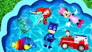 Learn Characters with Pj Masks, Barbie and Paw Patrol for Kids - Disney Toys for Toddlers