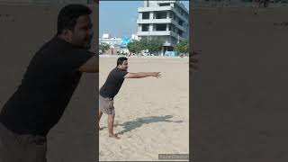 #shorts #rktalkies #shortsvideo #Frizbee game @ Thiruvanmiyur beach #father and son playing Frizbee