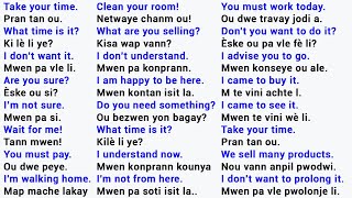 Simple phrases to learn Haitian Creole easily // Fraz senp pou aprann Anglè