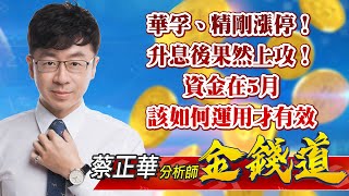 中視【金錢道】20220505 #蔡正華：華孚、精剛漲停！ 升息後果然上攻！資金在5月該如何運用才有效？ #中視 #中視新聞 #金錢道 #摩爾證券投資顧問