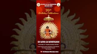 99th Sri Sathya Sai Baba Birthday Celebrations | Intro video | #birthday #sai #love #whatsappstatus