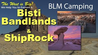 Bisti Badlands BLM photo-Spot and Navajo sacred Landmark Shiprock - in the Uncrowded part of New Mex