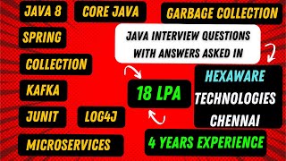 Java Interview Questions | Asked in Hexaware Technologies Chennai