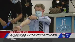 Indianapolis leaders receive COVID-19 vaccine