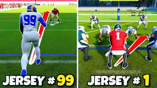 Jersey Number = How Far the Touchdown is Challenge!