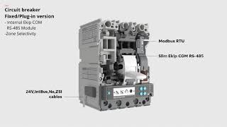 Internal Ekip COM RS-​485 Module \u0026 Zone Selectivity - fixed/plug-in breaker - SACE® Tmax® XT + Ekip