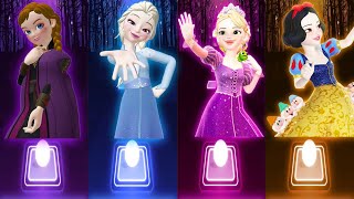 Anna Vs Elsa Vs Rapunzel Vs Snow White | Disney Princess | Zepeto | Frozen 2 | Tiles Hop Songs