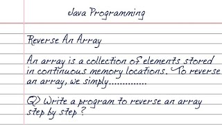 How To Reverse Array In Java | Dev Domain