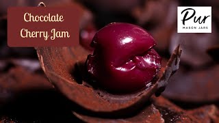 Chocolate Cherry Jam // Canning with Pur Mason Jars