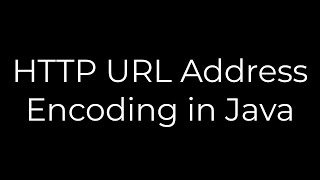 Java :HTTP URL Address Encoding in Java(5solution)