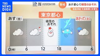 東京都心も積雪か･･･どれくらい警戒必要！？降り始めは昼ごろか【解説】｜TBS NEWS DIG