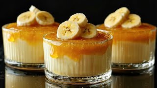 Just eggs and banana! The best homemade dessert this fall! no baking! in 5 minutes!