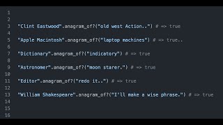 Acing your technical test: Implementing an Anagram Checker in Ruby