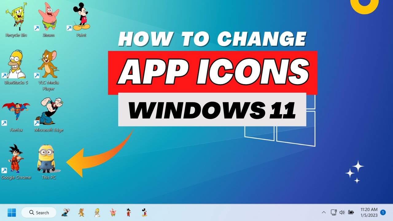 How To Change App Icons On Windows 11 - YouTube