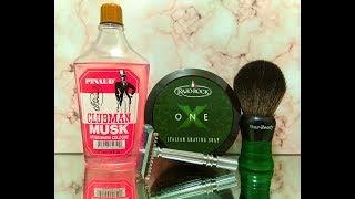 Gem Micromatic, RazoRock One X and Clubman Musk aftershave