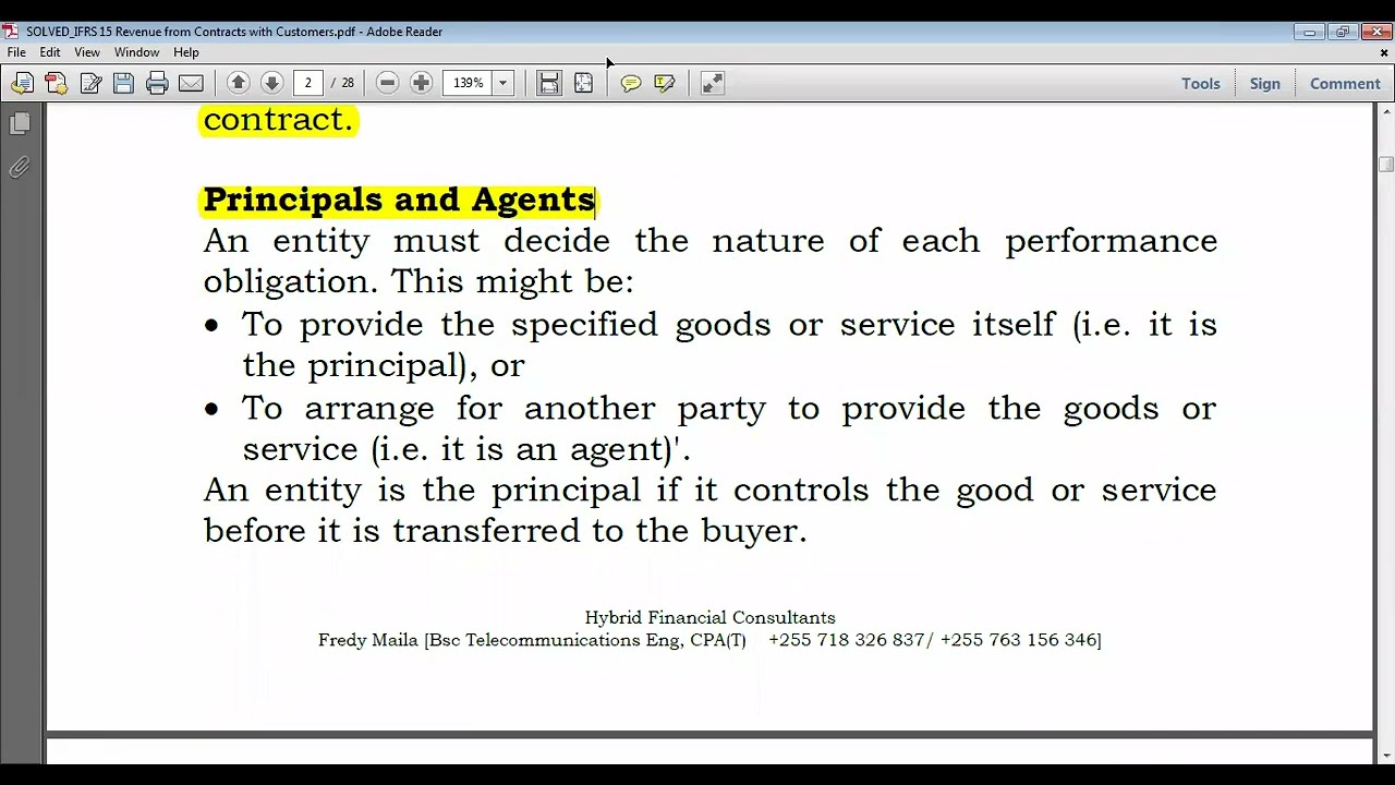 IFRS 15 Revenue From Contracts With Customers|Performance Obligations ...