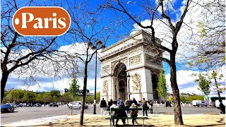 Paris France - HDR walking tour in Paris - Paris 4K HDR - Avenue des Champs Élysées