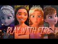 “Play with fire” BLACKPINK (Moana,Elsa,Anna,Rapunzel)