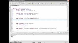 Creating and using a simple BankAccount class in Java