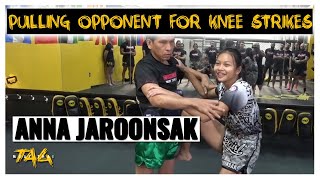 Stepping Up and Pulling Opponent for Knee Strikes with Anna 