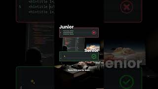 Junior vs Senior developer 😎#webdev