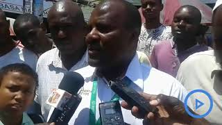 NEMA officials in Mombasa sensitize residents on the ban of plastic bags