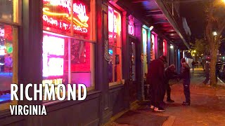 Richmond Virginia NIGHTLIFE, DON'T GO HERE ALONE!!! 🇺🇸【4K】