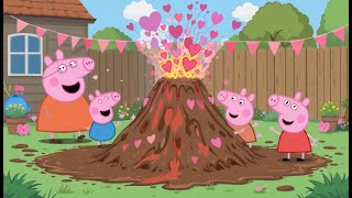 Peppa's Valentine's Day Mud Volcano Surprise\u0026Peppa's Valentine's Day Volcano\u0026cartoon kids2025