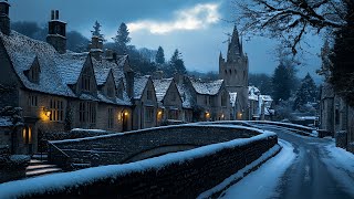 Timeless Winter Serenades ~ Dark Academia Village Ambience | Melancholic Piano \u0026 Snowy Nostalgia