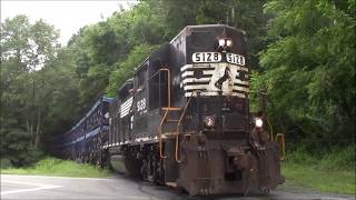 Ex NS High Hood leads Colebrookdale Freight