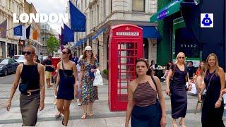 London Summer Walk 🇬🇧 Piccadilly Circus, to Old & New Bond Street | Central London Walking Tour.