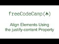 CSS Flexbox - Align Elements Using the justify-content Property - Free Code Camp