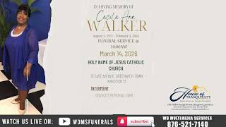 Cecile Ann Walker Funeral Service