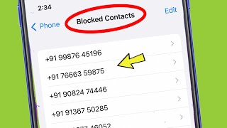 iPhone 14 Unblock Block Call Contact Number incoming Call Unblock kaise kare