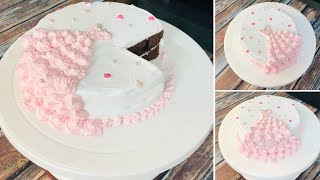 চুলায় তৈরী জন্মদিনের পারফেক্ট কেক রেসিপি | Moist Chocolate Floral Cake Recipe |