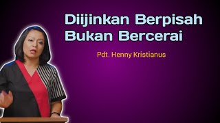 Perceraian Part 3 !! Diijinkan Berpisah Bukan Bercerai - Henny Kristianus !! #Shorts