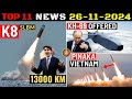 Indian Defence Updates : 13000 Km K8 SLBM,Kh-69 Missile Offer,Falco Xplorer UAV,Vietnam Pinaka Order