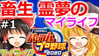 【ゆっくり実況】#1 スーパーキャッチャー霊夢ちゃん【パワプロ2020】【マイライフ】[PS4][eBASEBALLパワフルプロ野球2020][野球] ゲーム実況 プレステ4