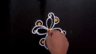 उद्या आषाढ शुक्रवार विशेष  रांगोळी सोपी | Aani madham best small rangoli kolam easy and trendy👍